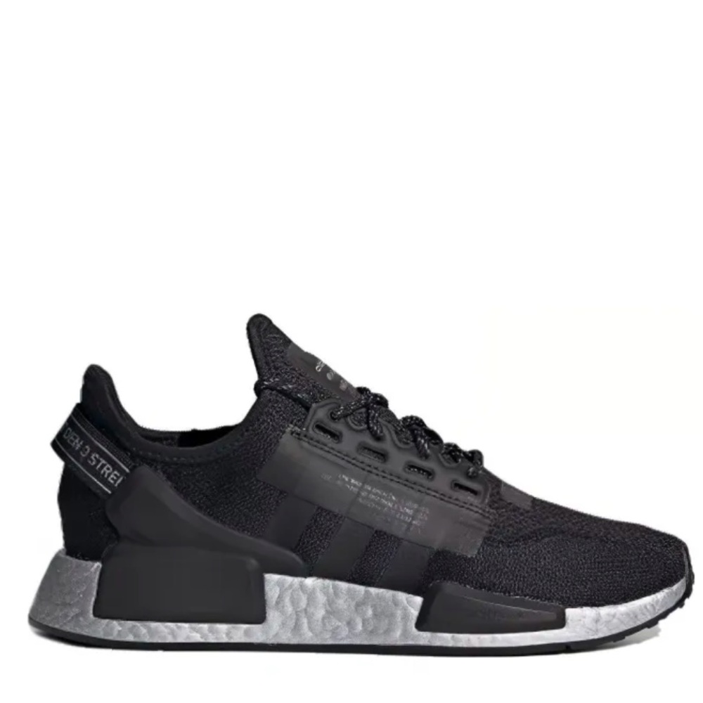 adidas Originals Men's Black and Silver NMD_ SHW 675001 Silver B Sneakers